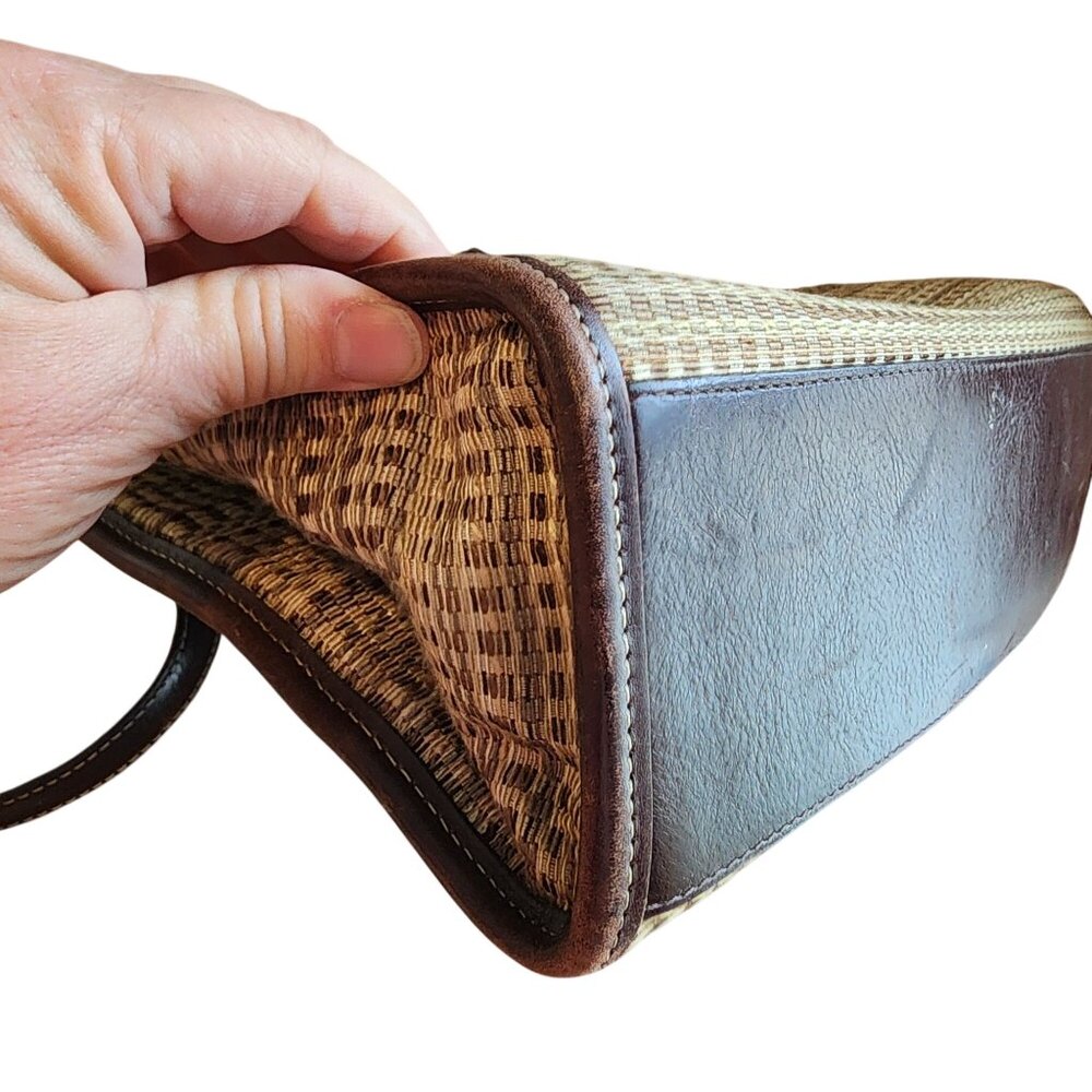Vintage 90s Y2K Brighton Leather Brown Shoulder Bag Bucket Purse Western Boho - Picture 3 of 6